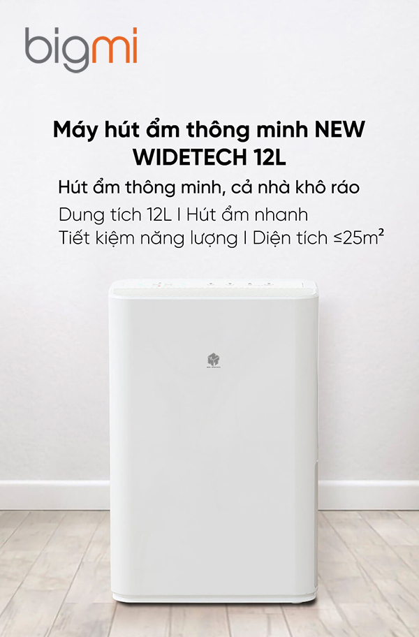 Máy hút ẩm thông minh Xiaomi WIDETECH 12L Máy hút ẩm thông minh Xiaomi WIDETECH 12L