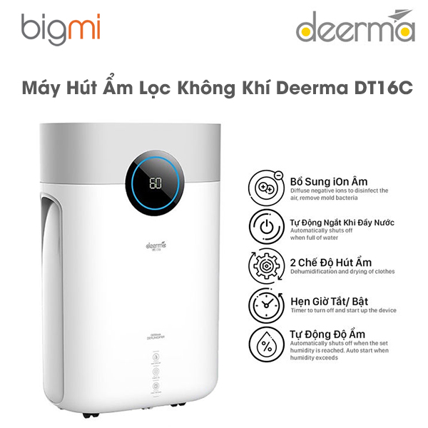 Máy Hút Ẩm Lọc Không Khí Deerma DT16C Máy Hút Ẩm Lọc Không Khí Deerma DT16C