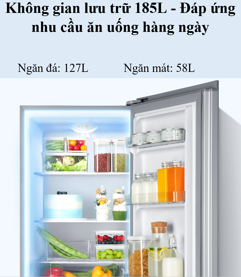 Tủ lạnh Xiaomi Mijia 185L hai cánh - tự động bù nhiệt độ Tủ lạnh Xiaomi Mijia 185L hai cánh - tự động bù nhiệt độ