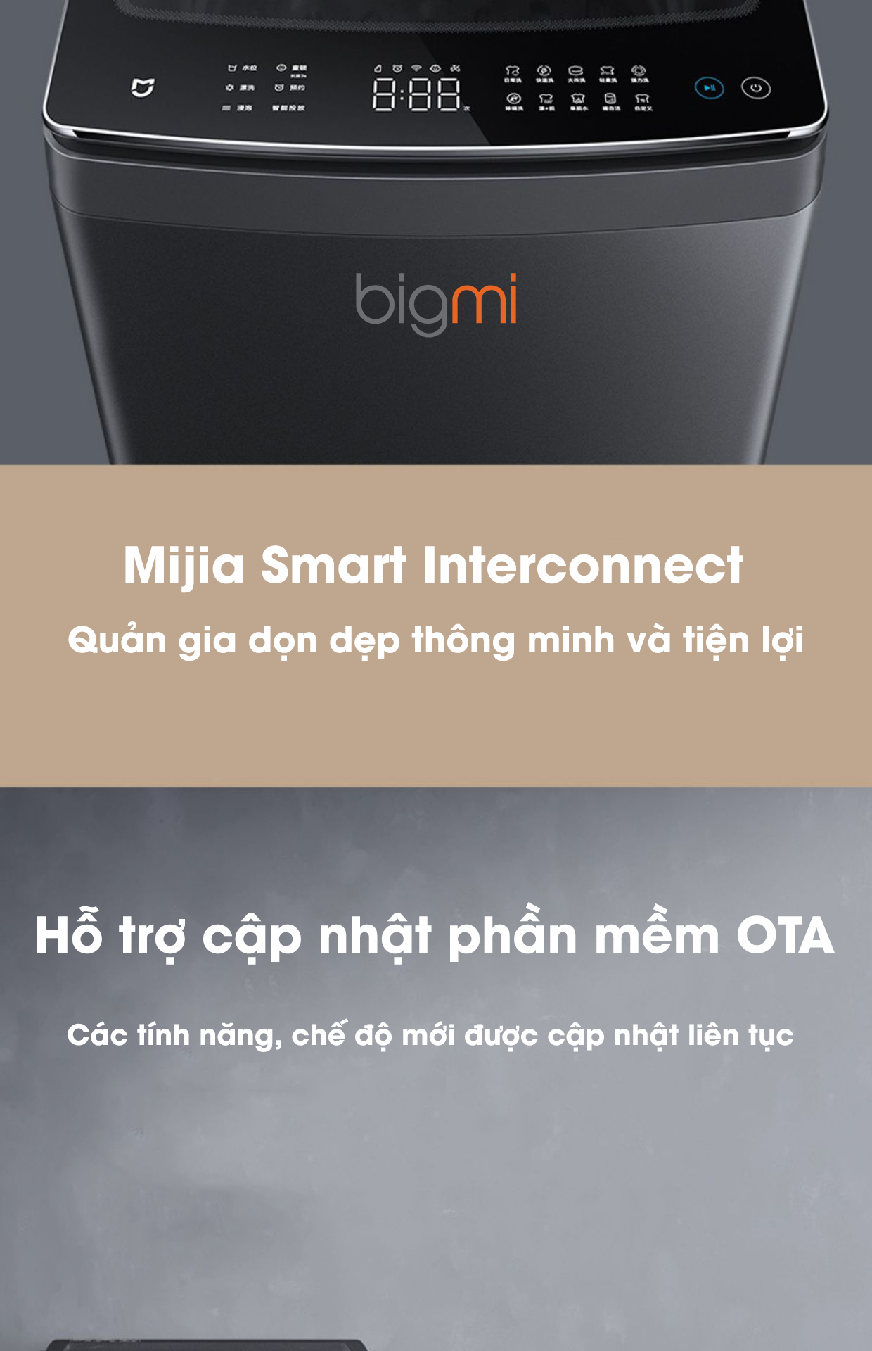 Máy giặt lồng đứng Xiaomi Mijia XQB100MJ202 10kg thông minh 9 10May giat long dung xiaomi mijia 10kg XQB100MJ101 thong minh