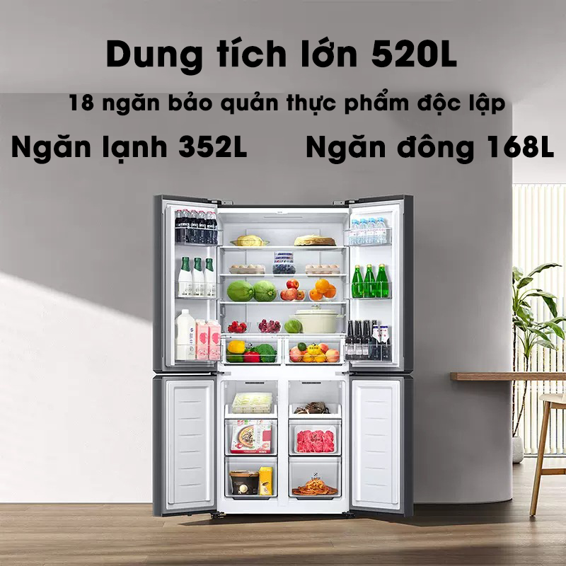 Tủ lạnh Xiaomi Mijia 520L BCD-520WMSA 4 cánh 18 ngăn thông minh (3) Tủ lạnh Xiaomi Mijia 520L BCD-520WMSA 4 cánh 18 ngăn thông minh (3)