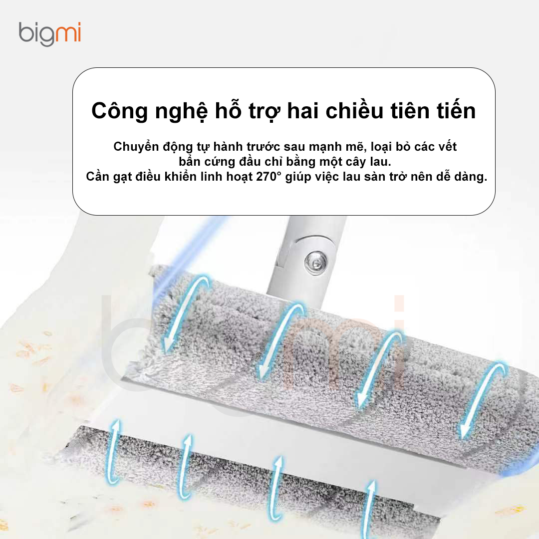 Máy lau sàn Xiaomi SWDK DD6 tự giặt giẻ thông minh 3 Cong nghe 2 chieu tren May lau san Xiaomi SWDK DD6