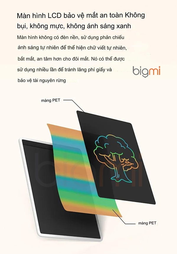 Bảng vẽ màu điện tử Xiaomi Mijia LCD Writing Tablet Colorful 9 Bang ve mau dien tu Xiaomi LCD Writing Tablet Colorful trang bi nhieu tinh nang 6