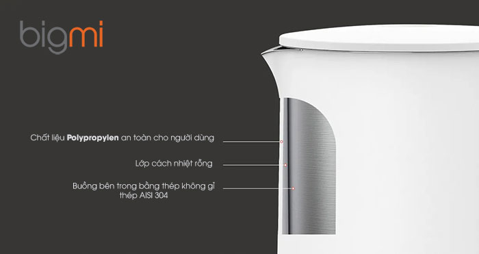 Ấm đun nước siêu tốc Xiaomi Mijia Gen 2 MJDSH04YM dung tích 1.7L 4 Am sieu toc Xiaomi Mijia Gen 2 MJDSH04YM dung tich 1.7L 4