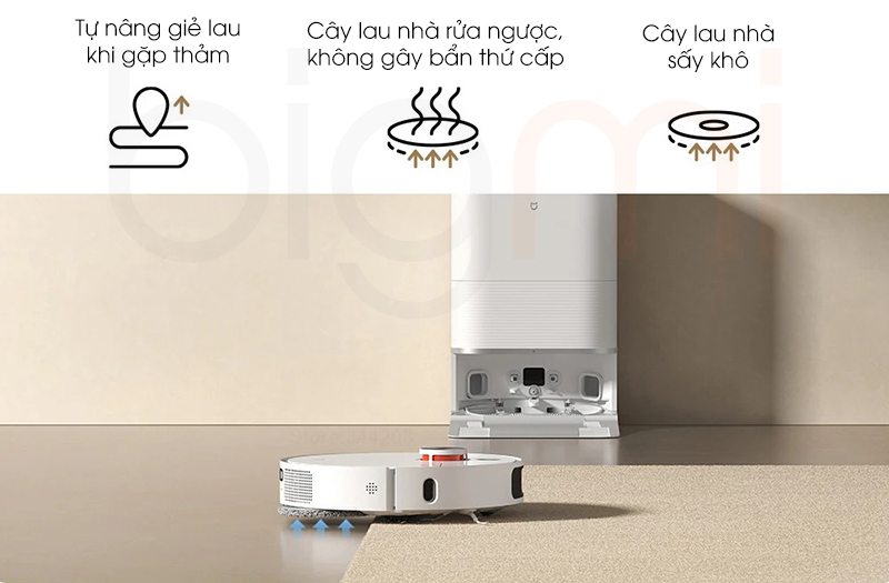 Robot hút bụi lau nhà Xiaomi Mijia M30S - D103CN, cắt tóc rối, lau góc thông minh 39 Robot hut bui lau nha Xiaomi Mijia M30S lau thong minh