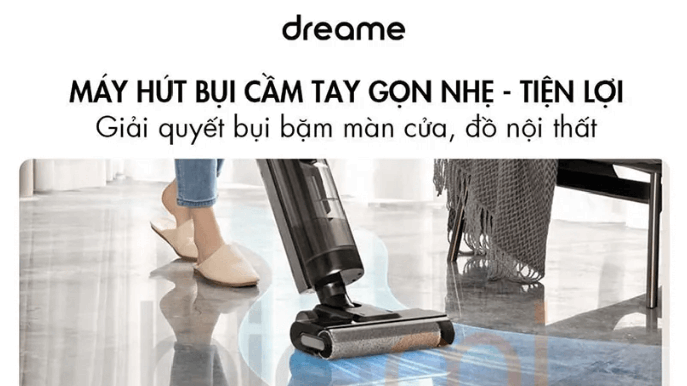 Top 05 máy hút bụi lau nhà thông minh đáng mua năm 2025 7 Máy lau sàn hút bụi Dreame M12 Combo cầm tay 2 in 1