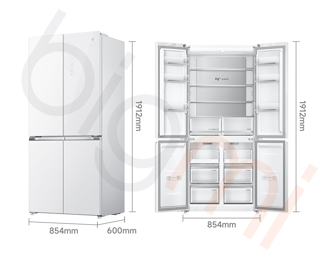 Kích thước Tủ lạnh Xiaomi Mijia 508L mặt kính pha lê BCD-508WGBI Kích thước Tủ lạnh Xiaomi Mijia 508L mặt kính pha lê BCD-508WGBI