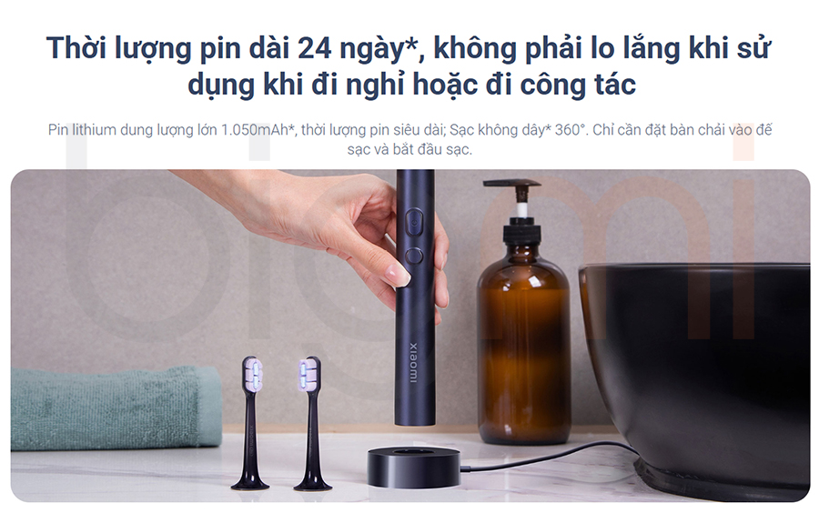 Bàn chải điện Xiaomi T700 Electric Toothbrush BHR5575GL - Chính hãng Quốc Tế 12 Bàn chải điện Xiaomi Mijia Sonic T700 MES604 bigmivn (11)