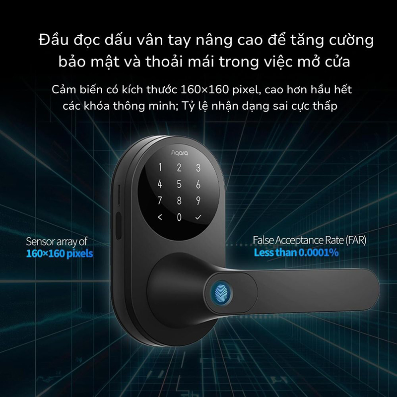 Khóa cửa thông minh Aqara U300 DL-D02D Smart Lock - Chính hãng Quốc Tế 4 Khóa cửa thông minh Aqara U300 DL-D02D Smart Lock bigmivn (1)